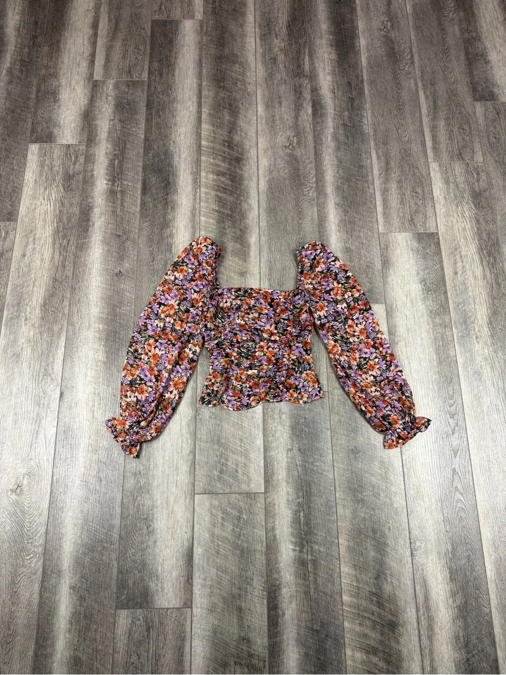 ASTR Black Floral Blouse‎